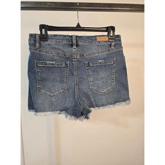 BLANK NYC The Lenox High Waist Denim Shorts Raw Hem Cutoffs Stretchy 30 - Picture 3 of 5